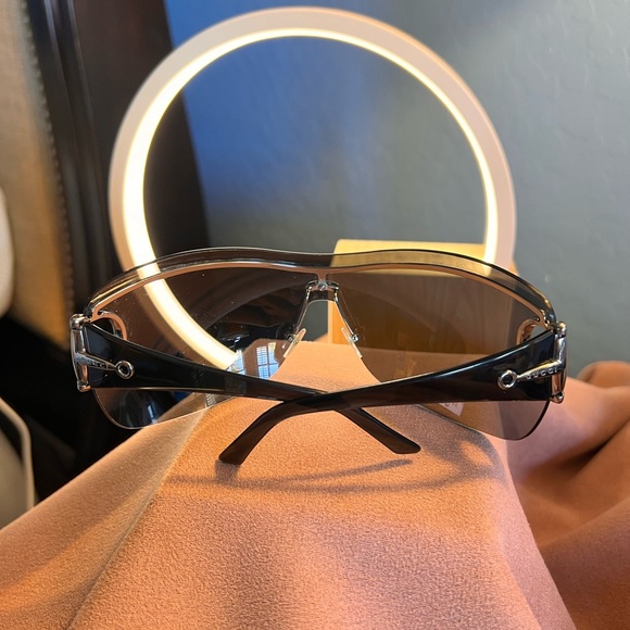 Gucci Sunglasses Vintage Rimless and Case - Picture 2 of 11